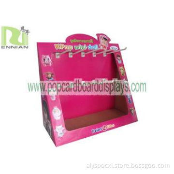 Cardboard counter display with hooks countertop displays po